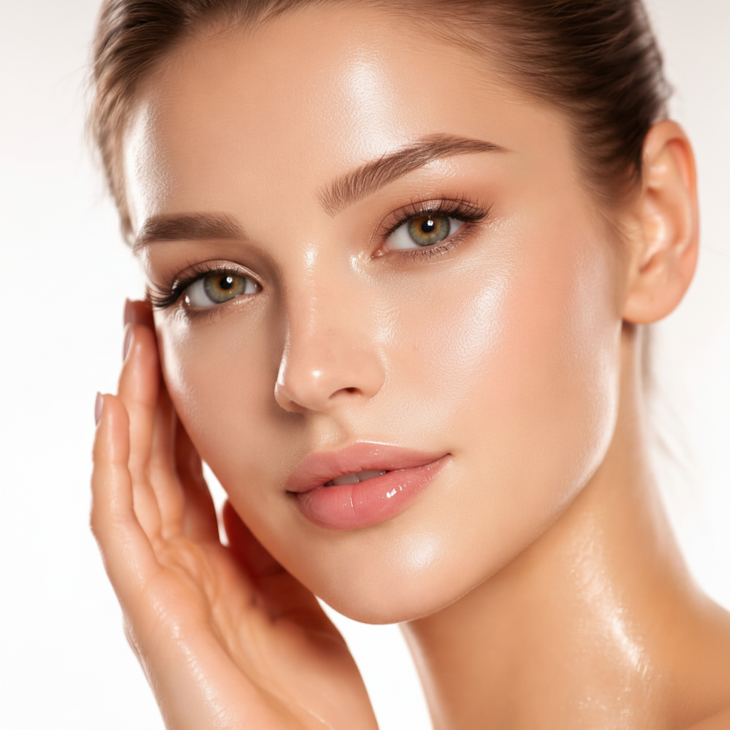 Image peau lumineuse format carré